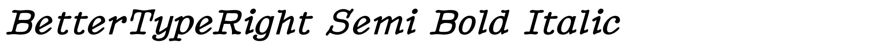 BetterTypeRight Semi Bold Italic